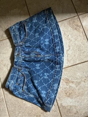 PINk x LoveShackFancy denim skirt size medium